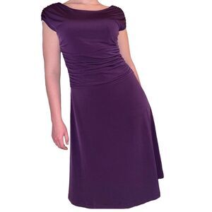 1497 En Focus Studio‎ Purple Ruched Dress Size 8 Medium